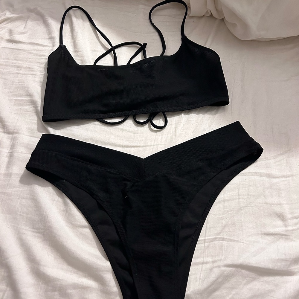 TRUE TONE SWIMWEAR TAN THROUGH BIKINI SIZE LARGE